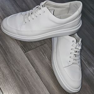 Luca Del Forte Lace Up Men's Size 10.5 White Leather Fashion Sneaker Barely Worn